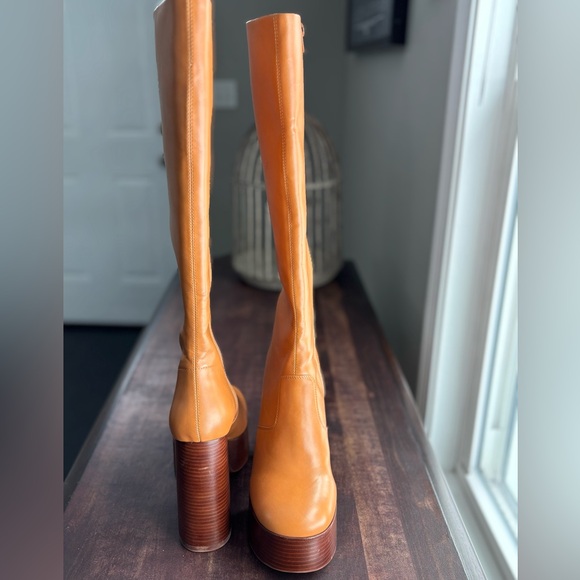 Jeffrey Campbell Timewarp Platform Heeled Boots- Natural - Picture 13 of 17